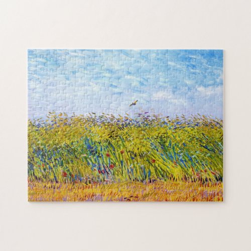 Wheat Field with a Lark by Vincent Van Gogh Jigsaw Puzzle