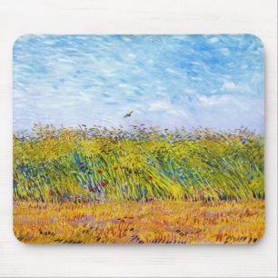 Wheat Field with a Lark by Vincent Van Gogh Mouse Pad
