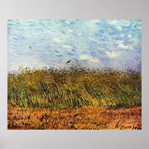 Wheat Field with a Lark Poster