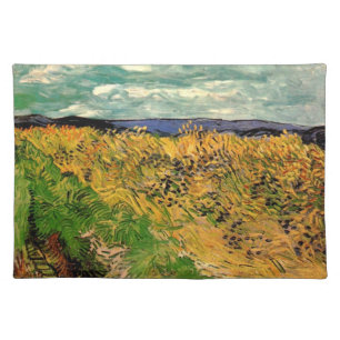 Wheat Field with Cornflowers by Vincent van Gogh Cloth Placemat