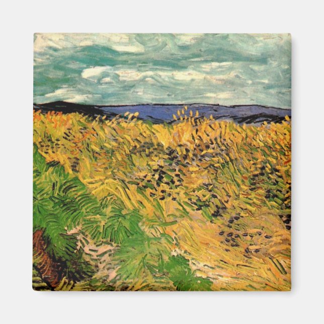Wheat Field with Cornflowers by Vincent van Gogh Magnet (Front)