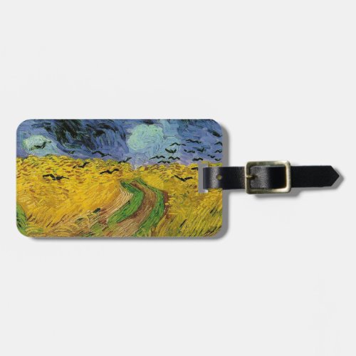 Wheat Field with Crows Luggage Tag