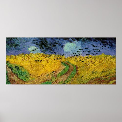 Wheat Field with Crows Post_Impressionist Poster