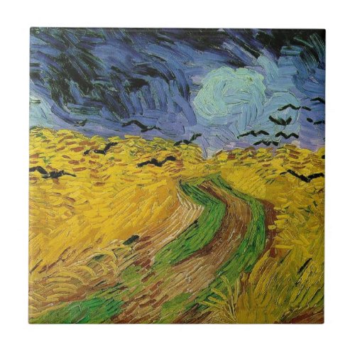 Wheat Field with Crows Tile