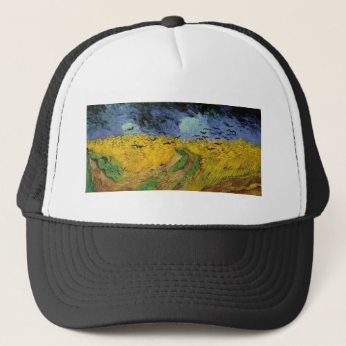 Wheat Field with Crows Trucker Hat