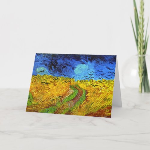 Wheat Field with Crows Van Gogh Fine Art Card