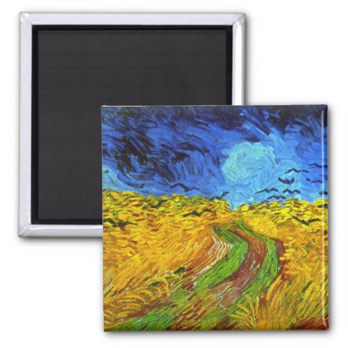 Wheat Field with Crows Van Gogh Fine Art Magnet