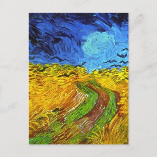 Wheat Field with Crows Van Gogh Fine Art Postcard