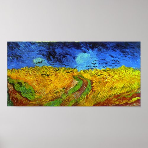 Wheat Field with Crows Van Gogh Fine Art Poster