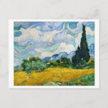 "WHEAT FIELD WITH CYPRESSES" 1889 BY VAN GOGH POSTCARD<br><div class="desc">"WHEAT FIELD WITH CYPRESSES" 1889 BY VINCENT VAN GOGH 
POSTCARD
FROM THE COLLECTION OF THE MET MUSEUM</div>