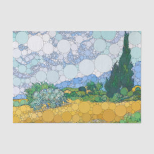 Wheat Field with Cypresses, After Vincent van Gogh Tissue Paper