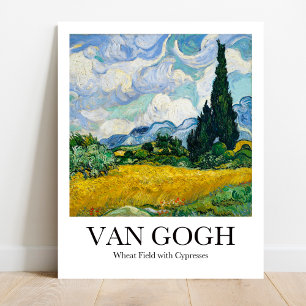 Wheat Field with Cypresses by Vincent van Gogh Poster