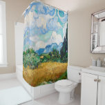 Wheat Field with Cypresses by Vincent van Gogh Shower Curtain