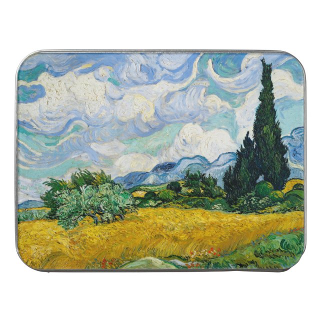 Wheat Field with Cypresses Landscape Painting Jigsaw Puzzle (Case Horizontal)