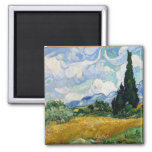 Wheat Field With Cypresses Magnet at Zazzle