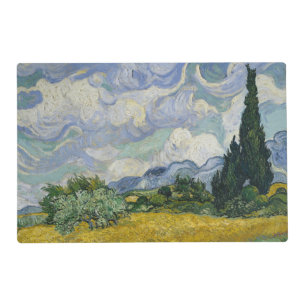Wheat Field with Cypresses, Oil Painting, Van Gogh Placemat