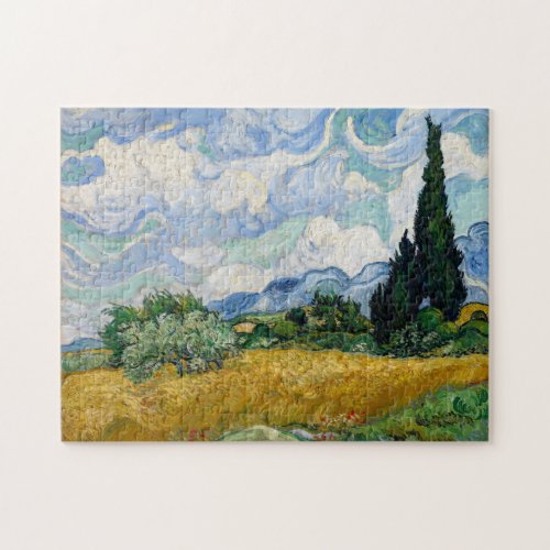 Wheat Field with Cypresses Puzzle