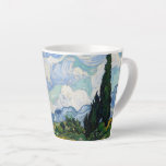 Wheat Field with Cypresses Small Latte Mug