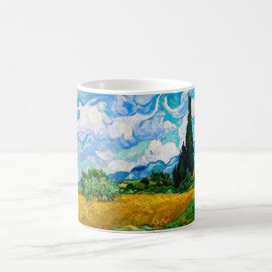 Wheat Field with Cypresses, Van Gogh Coffee Mug
