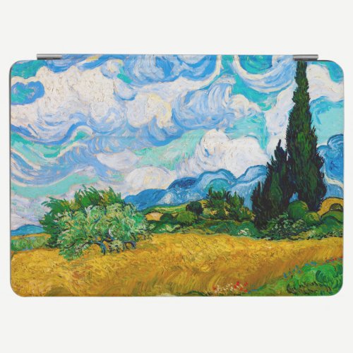 Wheat Field with Cypresses, Van Gogh iPad Air Cover