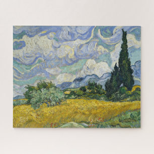 Wheat field with Cypresses Vincent Van Gogh 1889 Jigsaw Puzzle