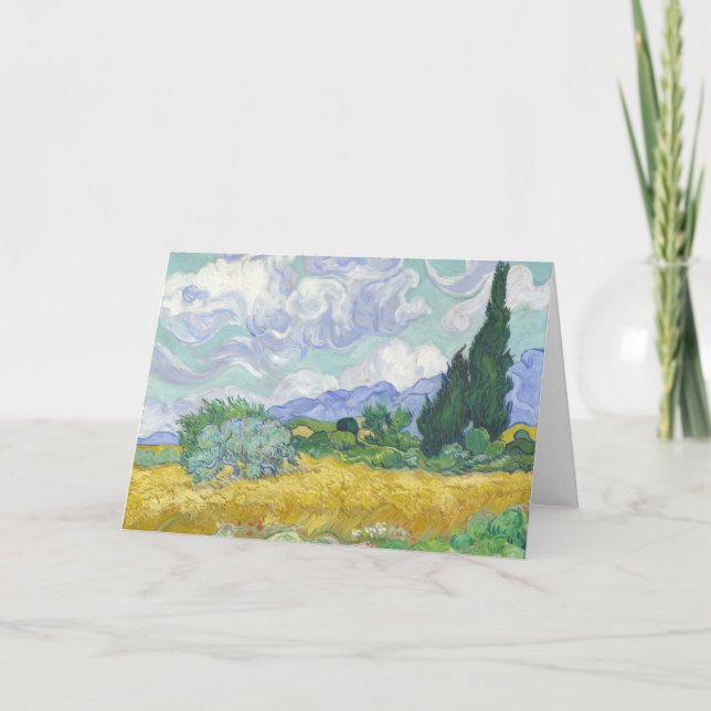 Wheat Field with Cypresses | Vincent van Gogh Card (Front)
