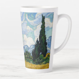 Wheat Field with Cypresses-Vincent Van Gogh Latte Mug