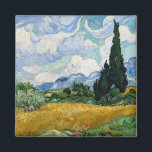 Wheat Field with Cypresses Vincent van Gogh Magnet<br><div class="desc">"Wheat Field with Cypresses" - Vincent van Gogh Magnet, a miniature masterpiece that brings the mesmerizing beauty of van Gogh's iconic painting to your magnetic surfaces. This magnet features a stunning reproduction of van Gogh's vibrant and expressive artwork, "Wheat Field with Cypresses, " allowing you to immerse yourself in the...</div>