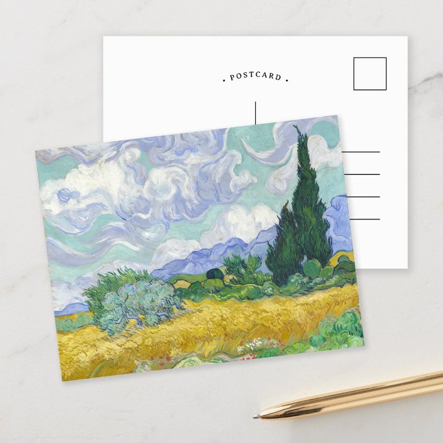Wheat Field with Cypresses | Vincent van Gogh Postcard (Creator Uploaded)