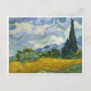 Wheat Field with Cypresses, Vincent van Gogh Postcard