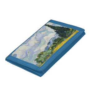 Wheat Field with Cypresses - Vincent Van Gogh Tri-fold Wallet