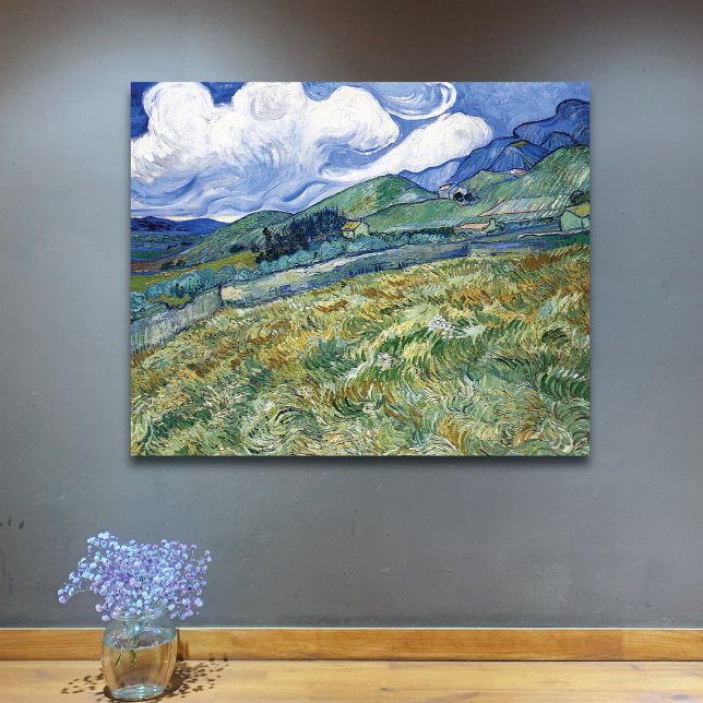 Wheat Field with Mountains Vincent van Gogh Canvas Print (Creator Uploaded)