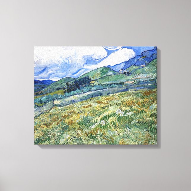 Wheat Field with Mountains Vincent van Gogh Canvas Print | Zazzle