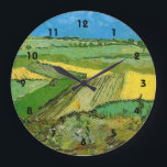 Wheat Fields at Auvers Under Clouded Sky Large Clock<br><div class="desc">Wheat Fields at Auvers Under Clouded Sky by Van Gogh</div>