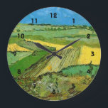 Wheat Fields at Auvers Under Clouded Sky Large Clock<br><div class="desc">Wheat Fields at Auvers Under Clouded Sky by Van Gogh</div>