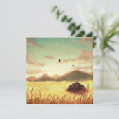 Wheat fields at sunrise (Standing Front)