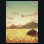 Wheat fields at sunrise letterhead<br><div class="desc">Immerse your mind in nature,  a sunrise landscape on a mountain plateau.</div>