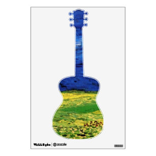 Wheat Fields Under Clouded Sky Van Gogh Wall Sticker