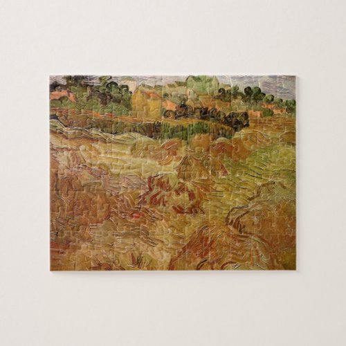 Wheat Fields with Auvers by Vincent van Gogh Jigsaw Puzzle