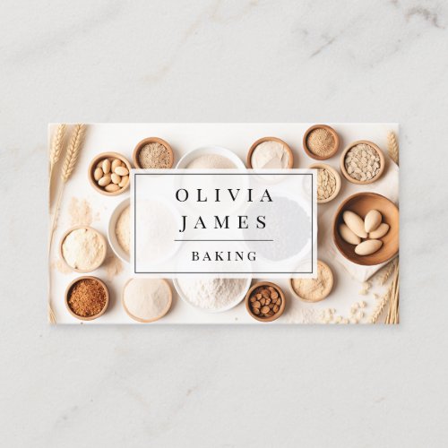 Wheat Flour Baking for Cake Bakery Pastry Chef Business Card
