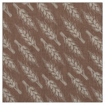 Wheat graphic brown white patterned fabric