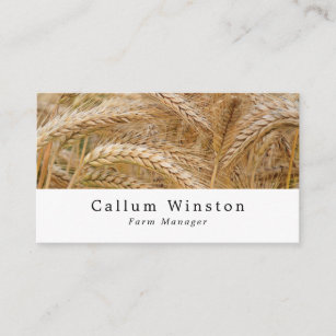 Wheat in Field, Farmer & Butcher Business Card