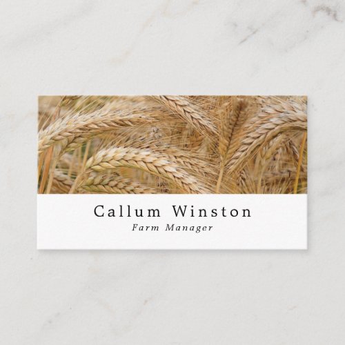 Wheat in Field Farmer  Butcher Business Card