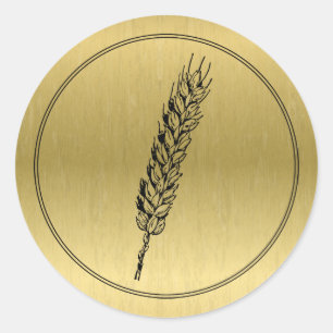 Wheat Logo - Faux Gold Sticker