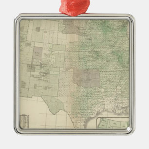 Wheat per sq mile metal ornament