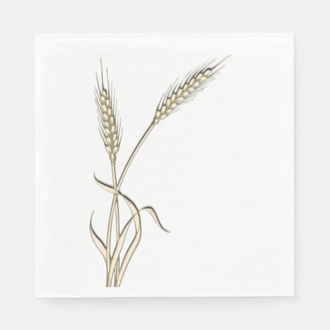 Wheat single grass PERSONALIZE Paper Napkins (Front)