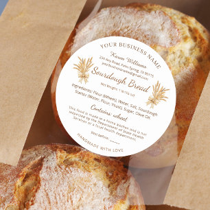 Wheat Sourdough Bread Cottage Law Label Sticker