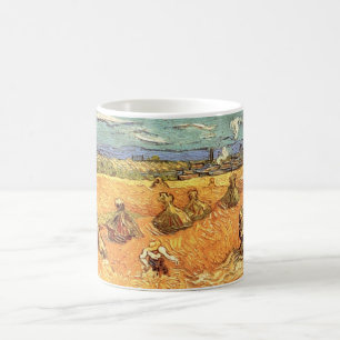 Wheat Stacks with Reaper by Vincent van Gogh Coffee Mug