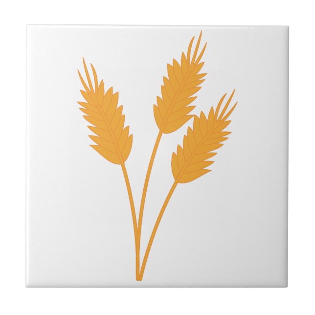 Wheat Stalk Ceramic Tile (Front)
