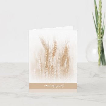 Wheat Sympathy Note Card by SueshineStudio at Zazzle